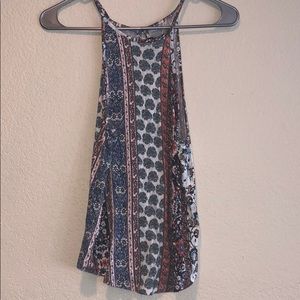 High neck boho tank top